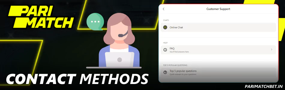 The ways to contact Parimatch India