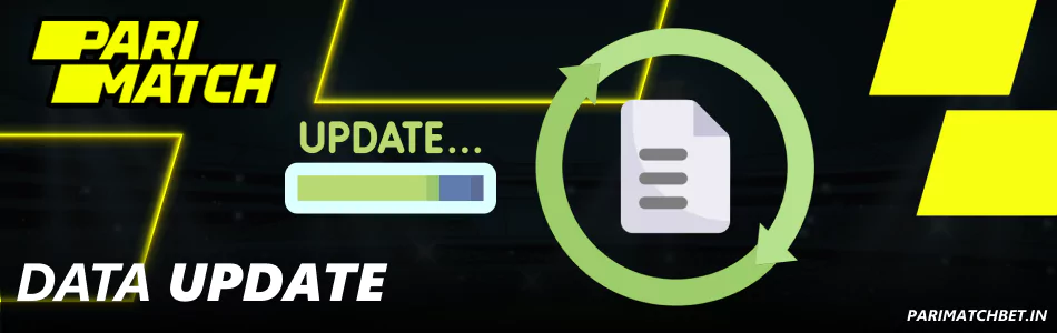 User data update options at Parimatch India