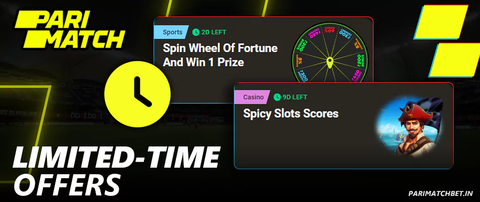 Limited-Time Offers at Parimatch in India