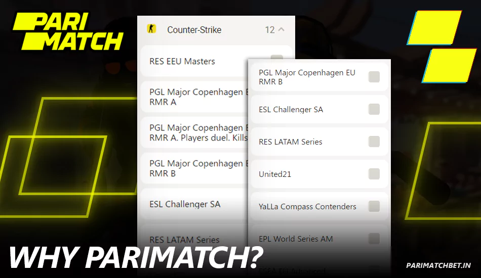 CS2 tournaments at Parimatch India