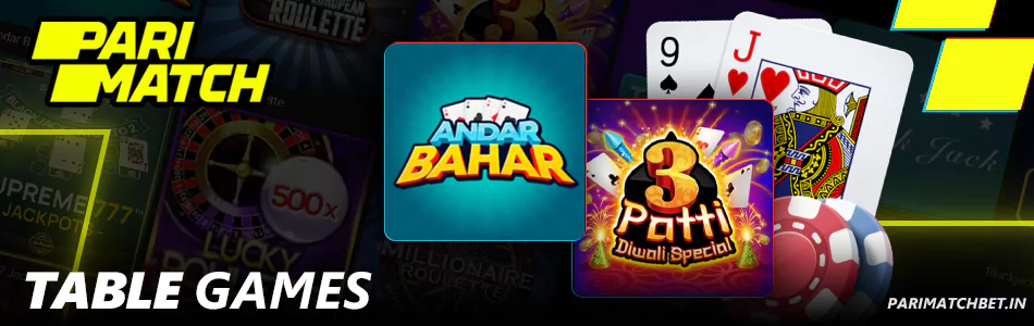 Parimatch Table Games for Indians