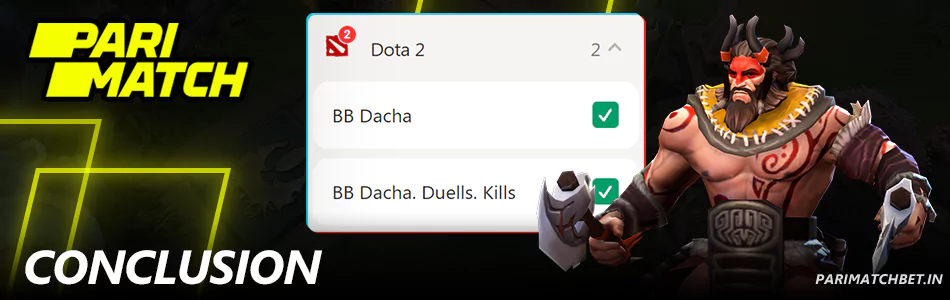 Dota 2 cyber sports competition for Parimatch India players