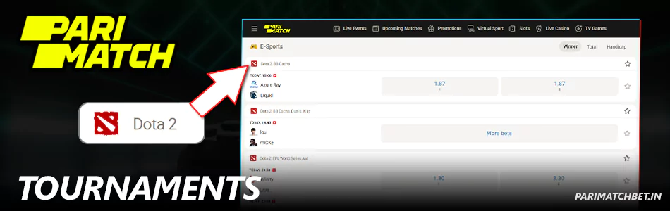 Dota 2 competition at Parimatch IN