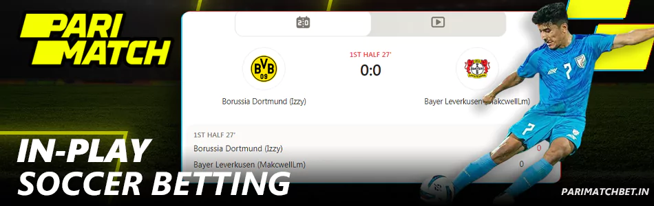 Live Football betting at Parimatch in India