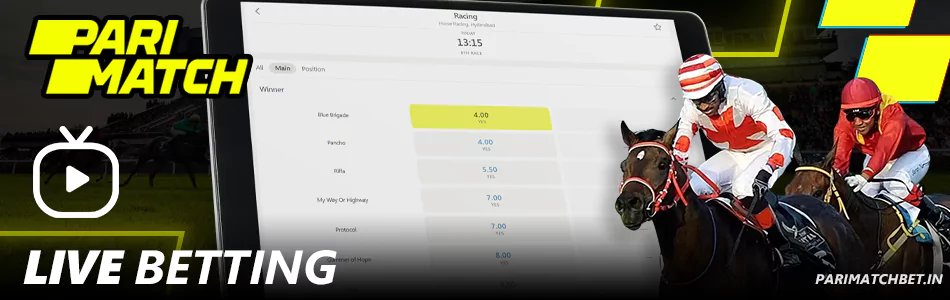 Live Horse Racing betting at Parimatch in India