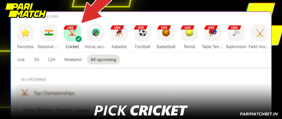 Pick Cricket at Parimatch