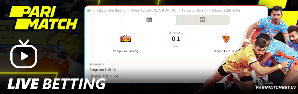 Live Kabaddi betting at Parimatch in India
