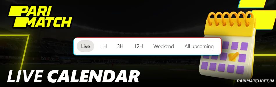 Parimatch Live calendar