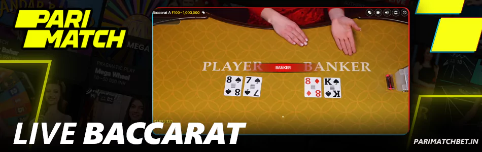 Live baccarat at Parimatch