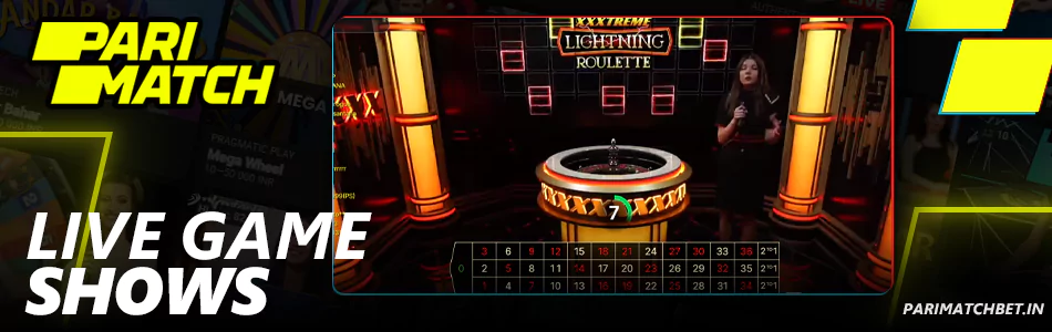 Live game shows at Parimatch