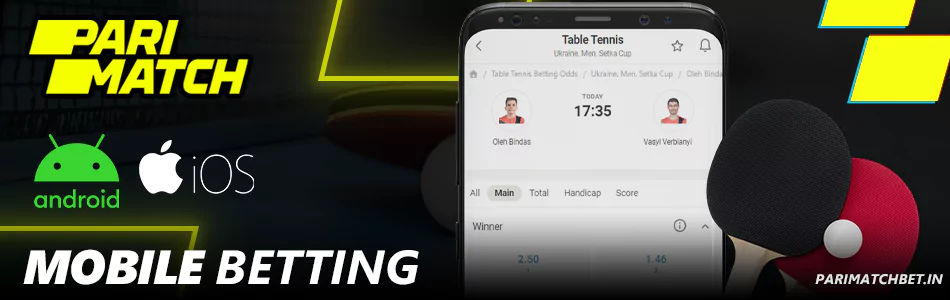 Table tennis betting at Parimatch Brasil