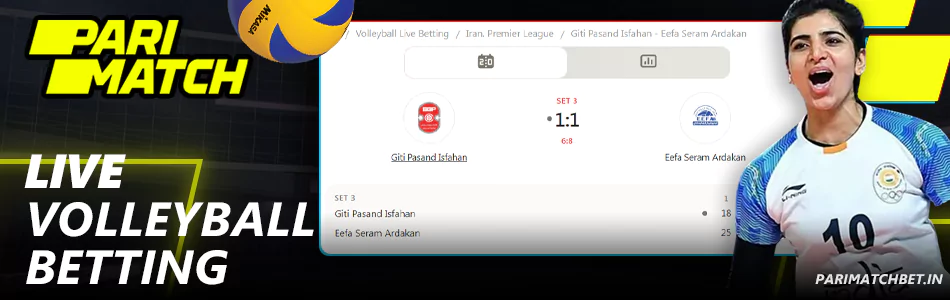 Live Volleyball Betting at Parimatch