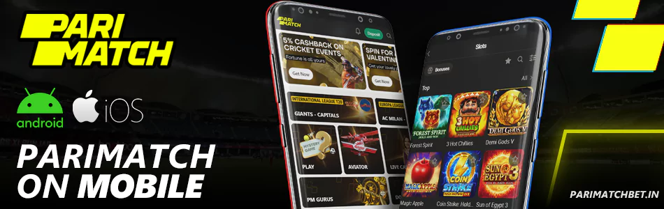 Parimatch mobile app and mobile version