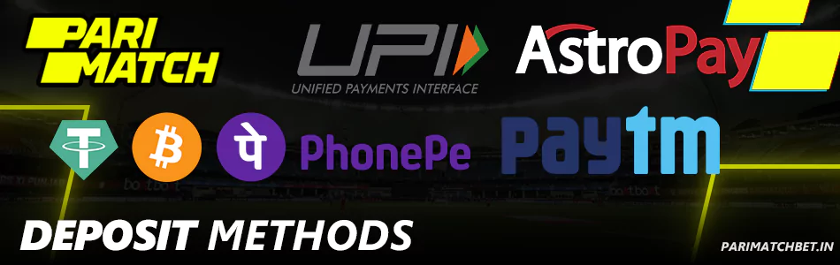 Deposit Methods at Parimatch India