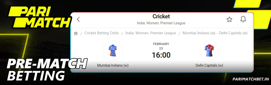 Pre-Match Betting at Parimatch