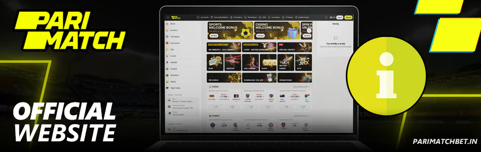 About Official Parimatch Website in India