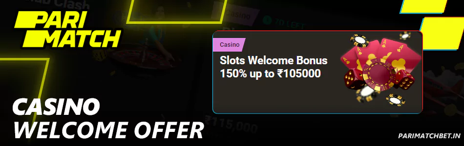 Casino Welcome Bonus at Parimatch