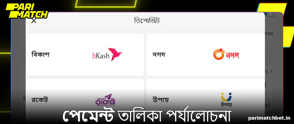 Parimatch-এ জমা করার পদ্ধতিগুলি অন্বেষণ করুন