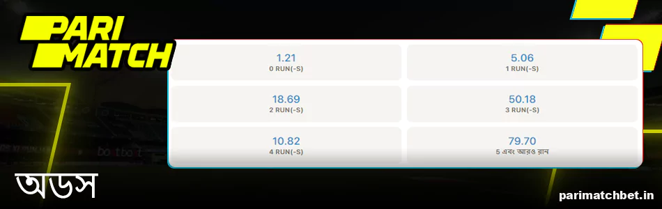 ভারতে Parimatch স্পোর্টসবুক অডস